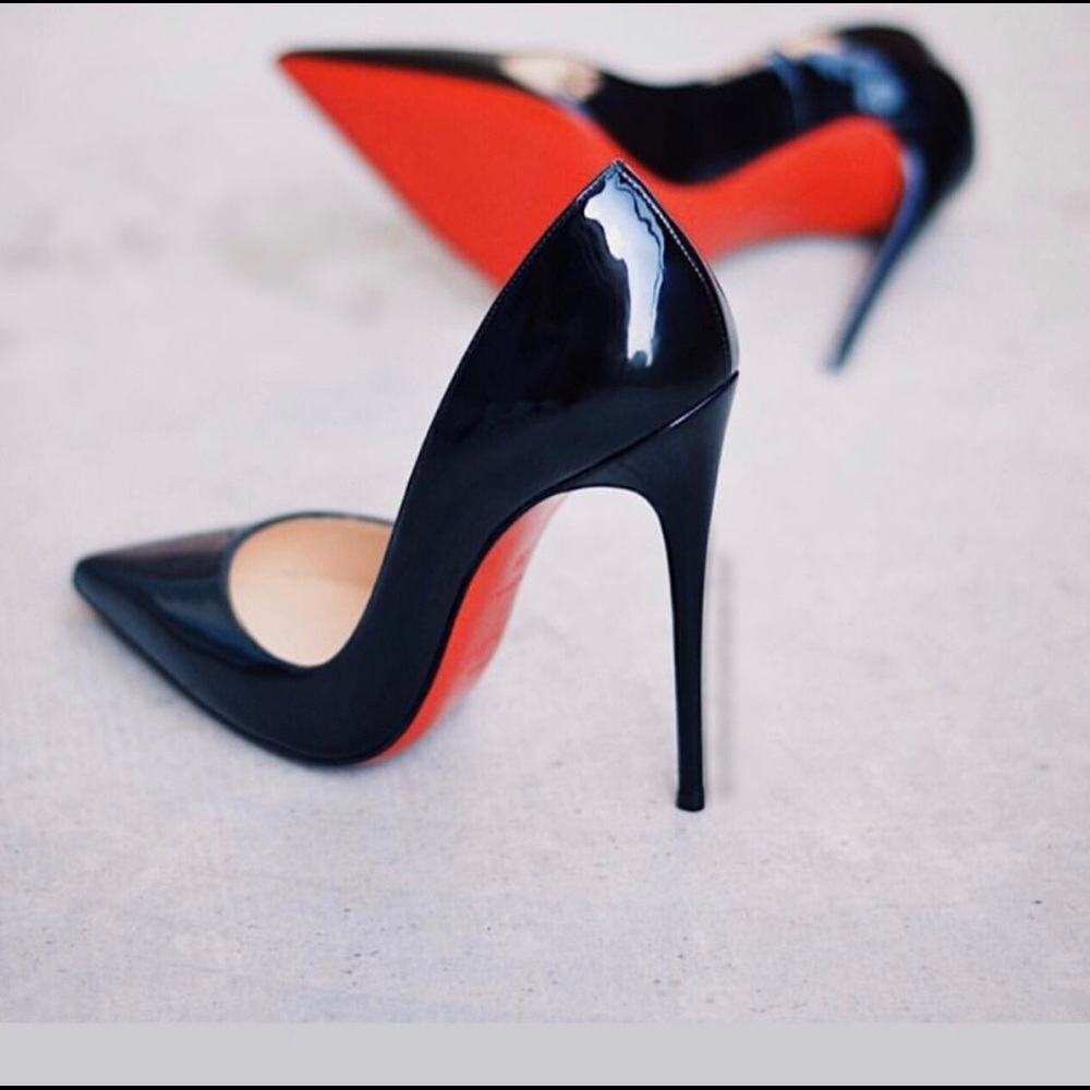 Louboutin So Kate 120mm Black Patent Heel